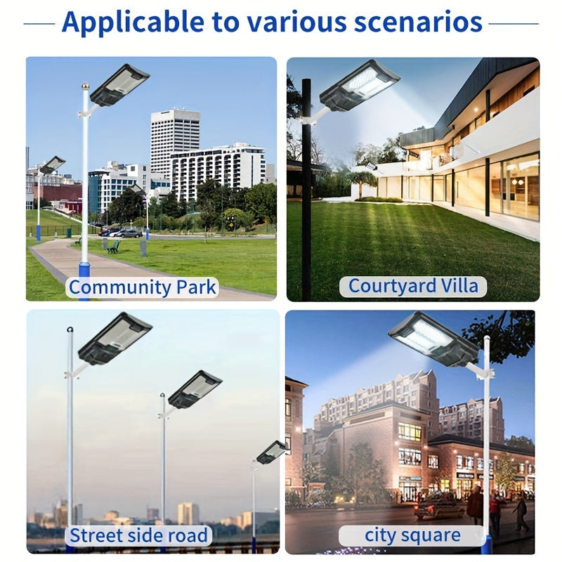 Solar Street Lights Outdoor, Parking Lot Lights with 181PCS LED Beads , IP65 Waterproof Solar Flood Lights, Dusk to Dawn Solar Lights for Garden, Street Side Road,Courtyard Villa,City Square