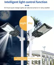Solar Street Lights Outdoor, Parking Lot Lights with 181PCS LED Beads , IP65 Waterproof Solar Flood Lights, Dusk to Dawn Solar Lights for Garden, Street Side Road,Courtyard Villa,City Square