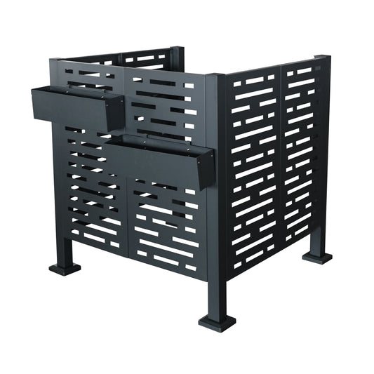 3.5 x3.5 FT Air Conditioner Fence for Outdoor Units, Metal Privacy Fence Cover, Perfect to Conceal Air Conditioning Units (W540133742)