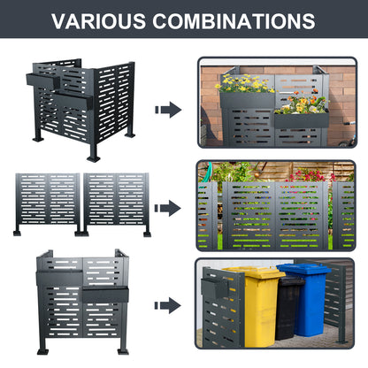 3.5 x3.5 FT Air Conditioner Fence for Outdoor Units, Metal Privacy Fence Cover, Perfect to Conceal Air Conditioning Units (W540133742)