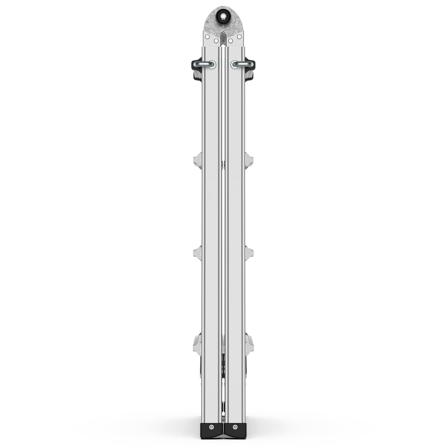 17ft Multi-Position Foldable Aluminum Ladder, A-Frame and Straight Ladder, ANSI 250lbs