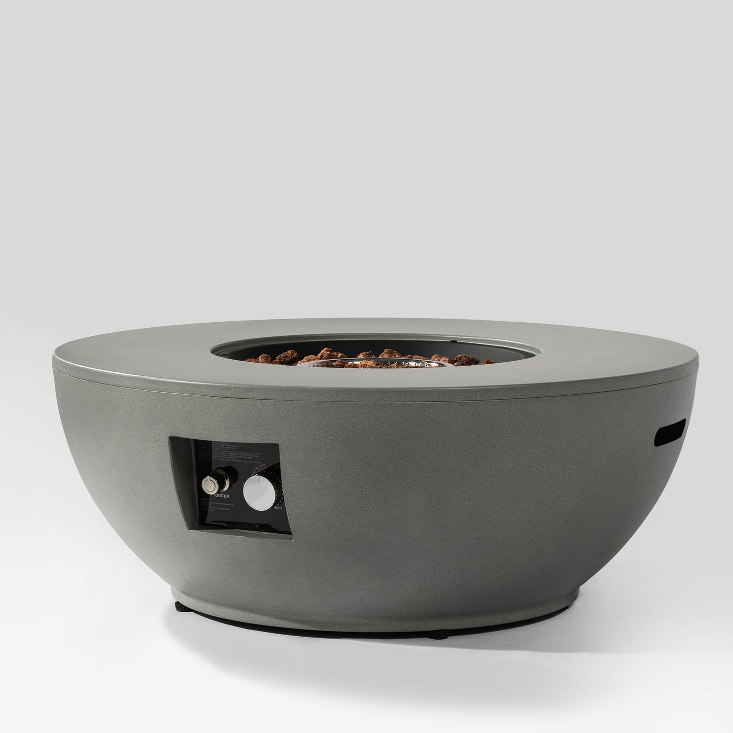 Steel Propane Fire Bowl Outdoor Round Propane Fire Pit with Tank Holder