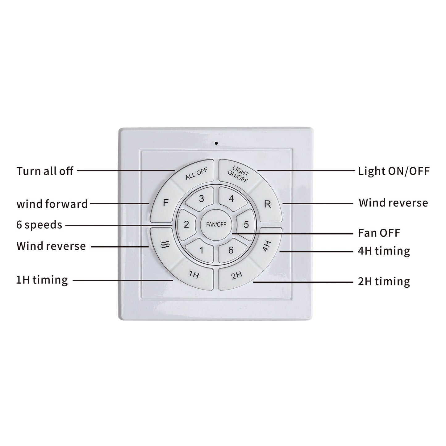 52 inch indoor black ceiling fan with LED light