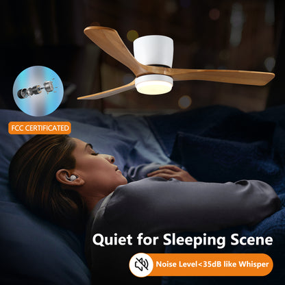 52 inch indoor black ceiling fan with LED light