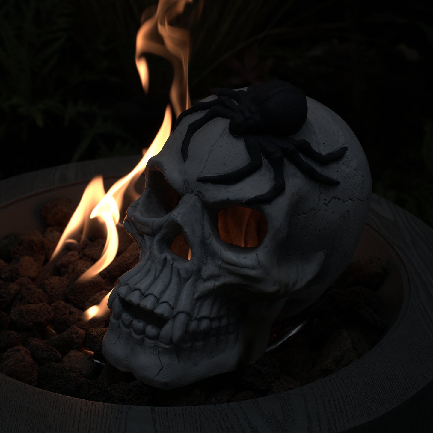 Demon Skull,Suitable for Outdoor Fireplace and Fire Pit, Halloween Decoration