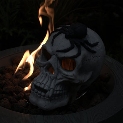 Demon Skull,Suitable for Outdoor Fireplace and Fire Pit, Halloween Decoration
