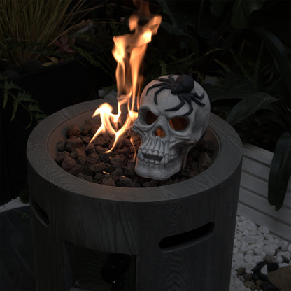 Demon Skull,Suitable for Outdoor Fireplace and Fire Pit, Halloween Decoration