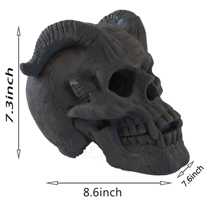 Refractory Materials Fireproof Imitated Human Fire Pit Skulls Gas Log for NG, LP Wood Fireplace, Firepit, Campfire, Halloween Decor, BBQ