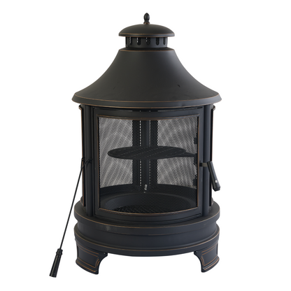 XOT035 Garden Metal Outdoor heating furnace for backyard 2 in 1 Fire Pit for Outdoor