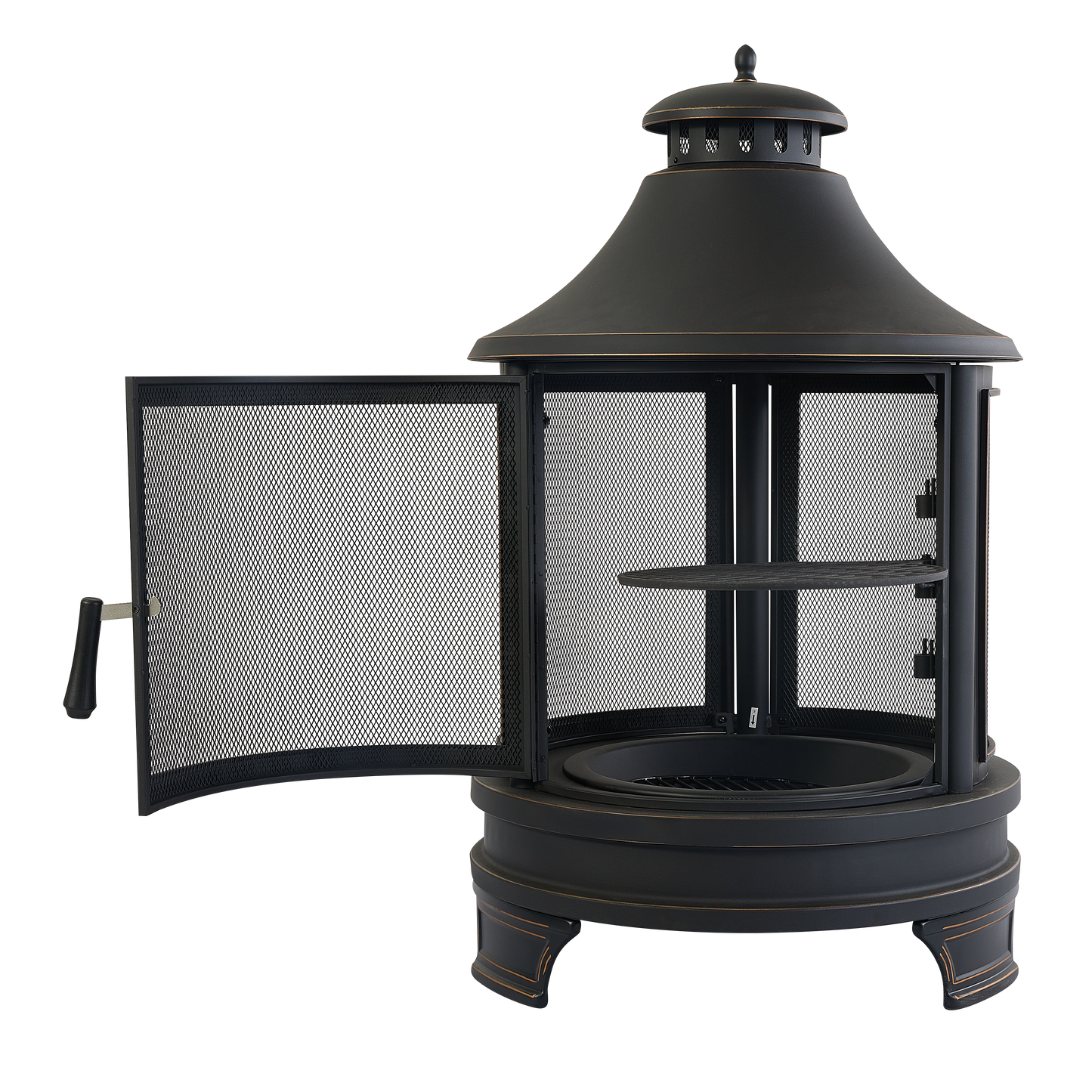 XOT035 Garden Metal Outdoor heating furnace for backyard 2 in 1 Fire Pit for Outdoor