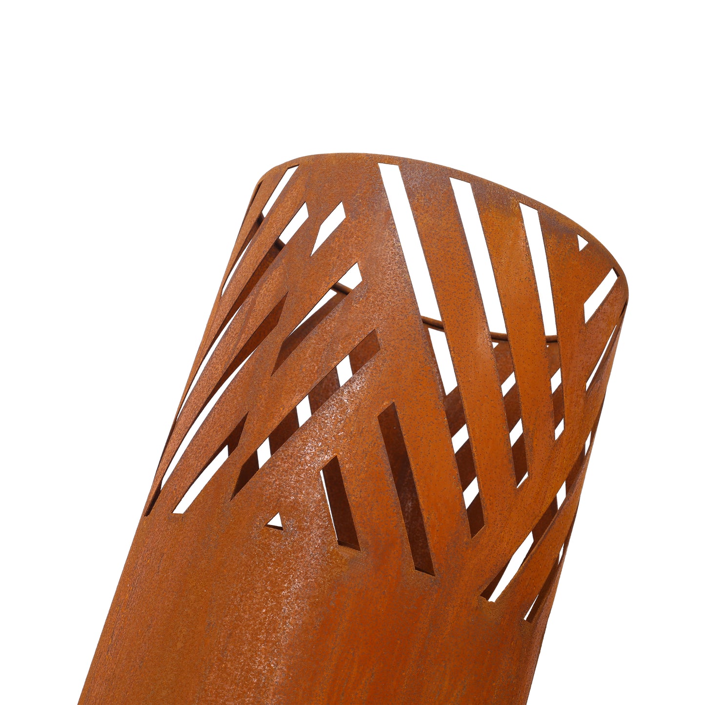 Lantern Column, Set of 2, Decorative Column for Garden in Rust Industrial Design, Lantern for Outdoor and Indoor, Lantern Including Candles, Oriental, 37 1/2+ 29 1/2 in