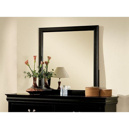 Louis Philippe III Mirror in Black