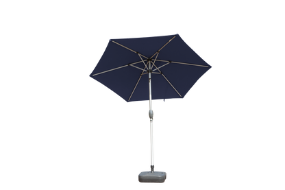 7.5FT Patio Umbrella, Outdoor Table Umbrella with Push Button Tilt and Crank, UV Protection Waterproof Market Sun Umbrella with 6 Sturdy Ribs for Garden, Deck, Backyard, Pool (Navy Blue)
