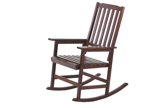 Acacia Wood Outdoor Rocking Chiar, Patio Rocker for Front Porch, Deck, Indoor
