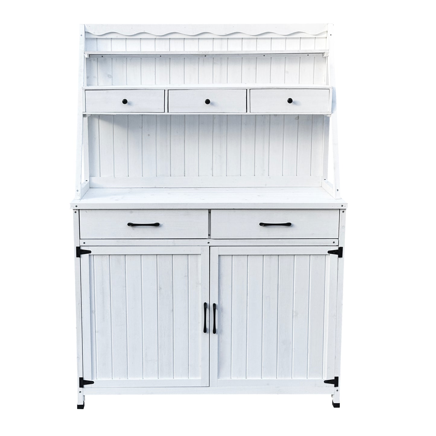 Outdoor Potting Bench Table, Tableside cabinet tool cabinet ,Wooden Gardening Table Tabletop and Storage Cabinet, Planting Table Garden Work Bench for Garden, Patio, Greenhouse