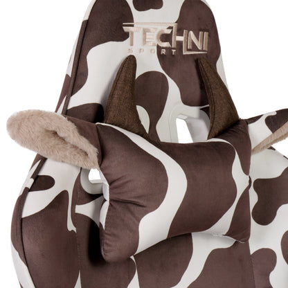 Techni Sport TS85 Brown COW Series Gaming Chair