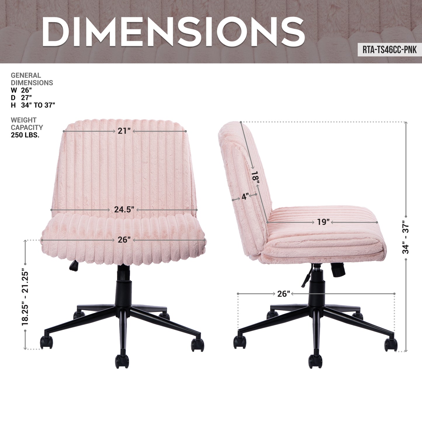Techni Sport Pink Criss Cross Chair