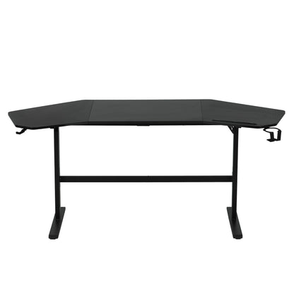 Techni Sport TS911D Gaming Desk with Shelves & Accessory Holder, Black