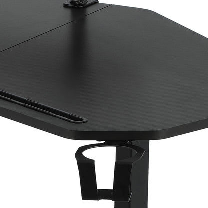 Techni Sport TS911D Gaming Desk with Shelves & Accessory Holder, Black