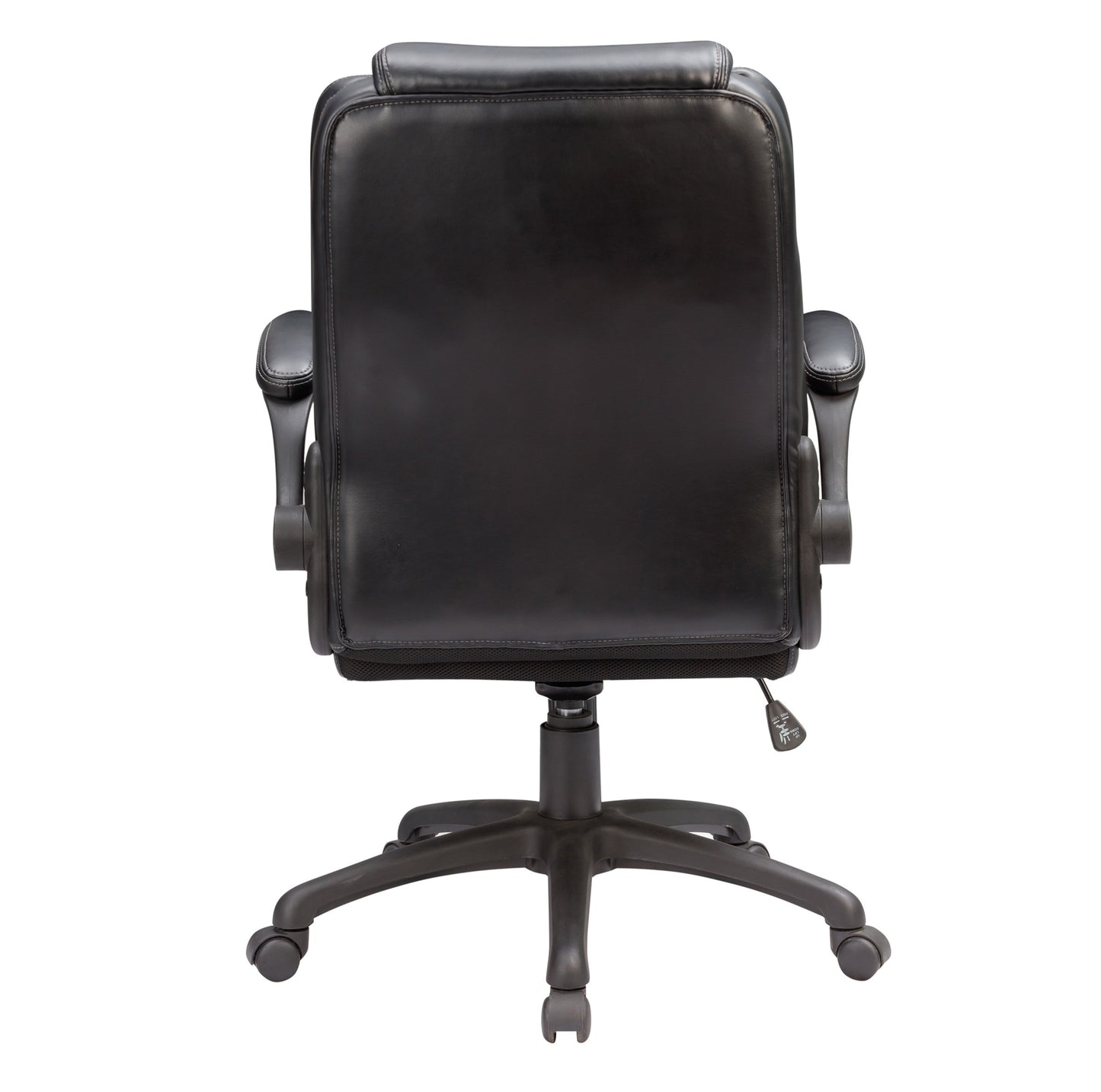 Adjustable Bonded Leather Office Chair with Butterfly Mechanism, 360 Degree Swivel Armchair for Study, Office, Gaming, Black