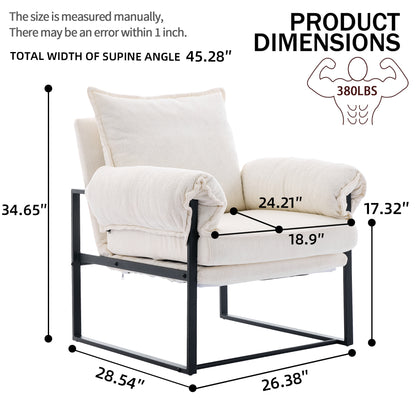 Adjustable recliner, adjustable in various angles (90°-180°), suitable for a variety of scenes, whether it is resting, games, or reading, it is an excellent choice.