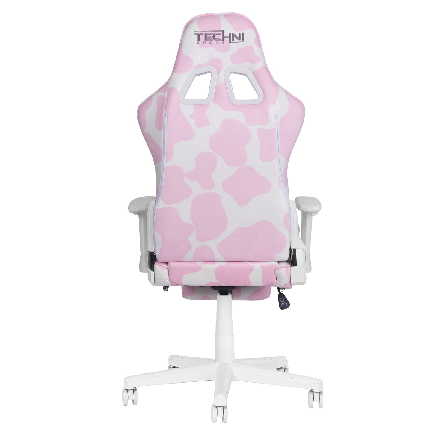 TS87 Pink COW Series Gaming Chair with Footrest