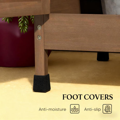 Potting Bench,Wooden Potting Bench with Storage, Sink, Water Tap