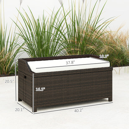 Storage Box,Outdoor Wicker Storage Bench