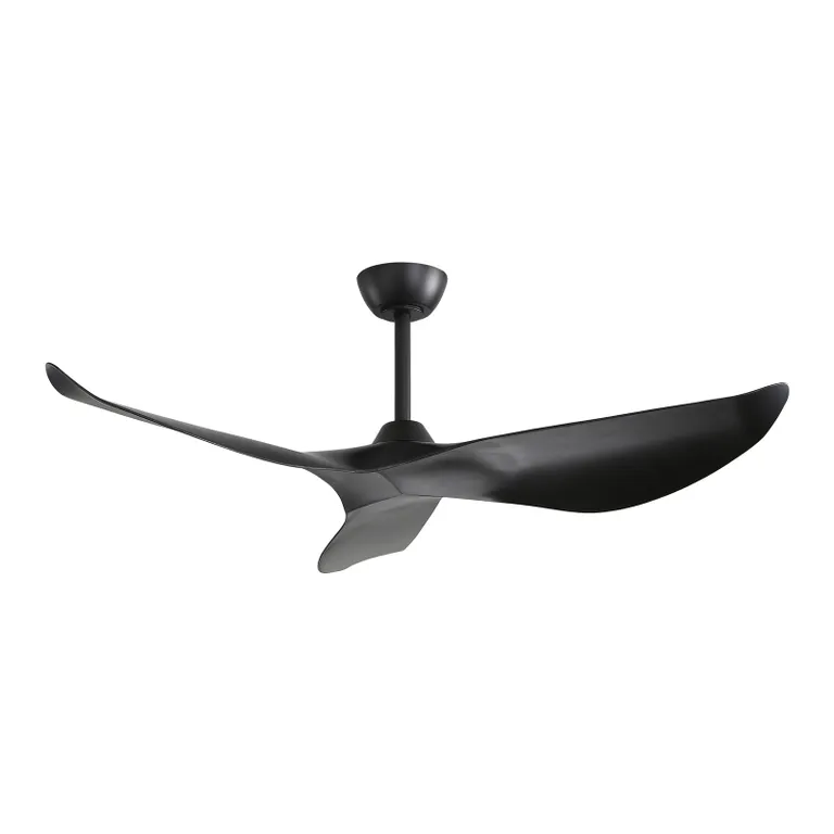 52 Inch Indoor Ceiling Fan No Light With 6 Speed Remote Control 3 ABS Blades Reversible DC Moto