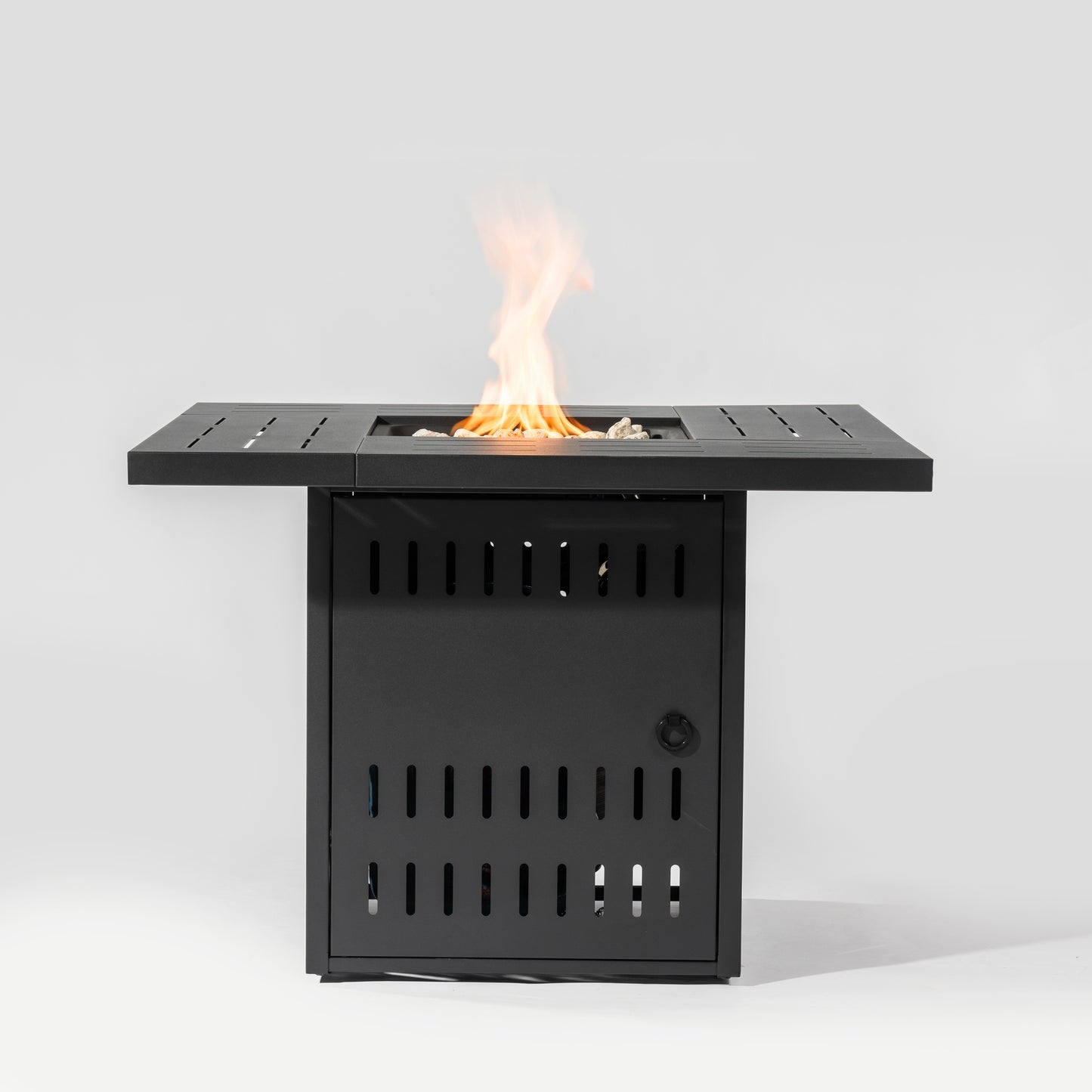 34inches Steel fire pit table Gas Fire Pit for Outdoor Outside Patio Deck and Garden Black