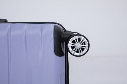 Luggage set of 5 pieces, expandable hard PC luggage set with TSA lock for rotating wheels, lightweight rolling luggage for men and women, Light Purple