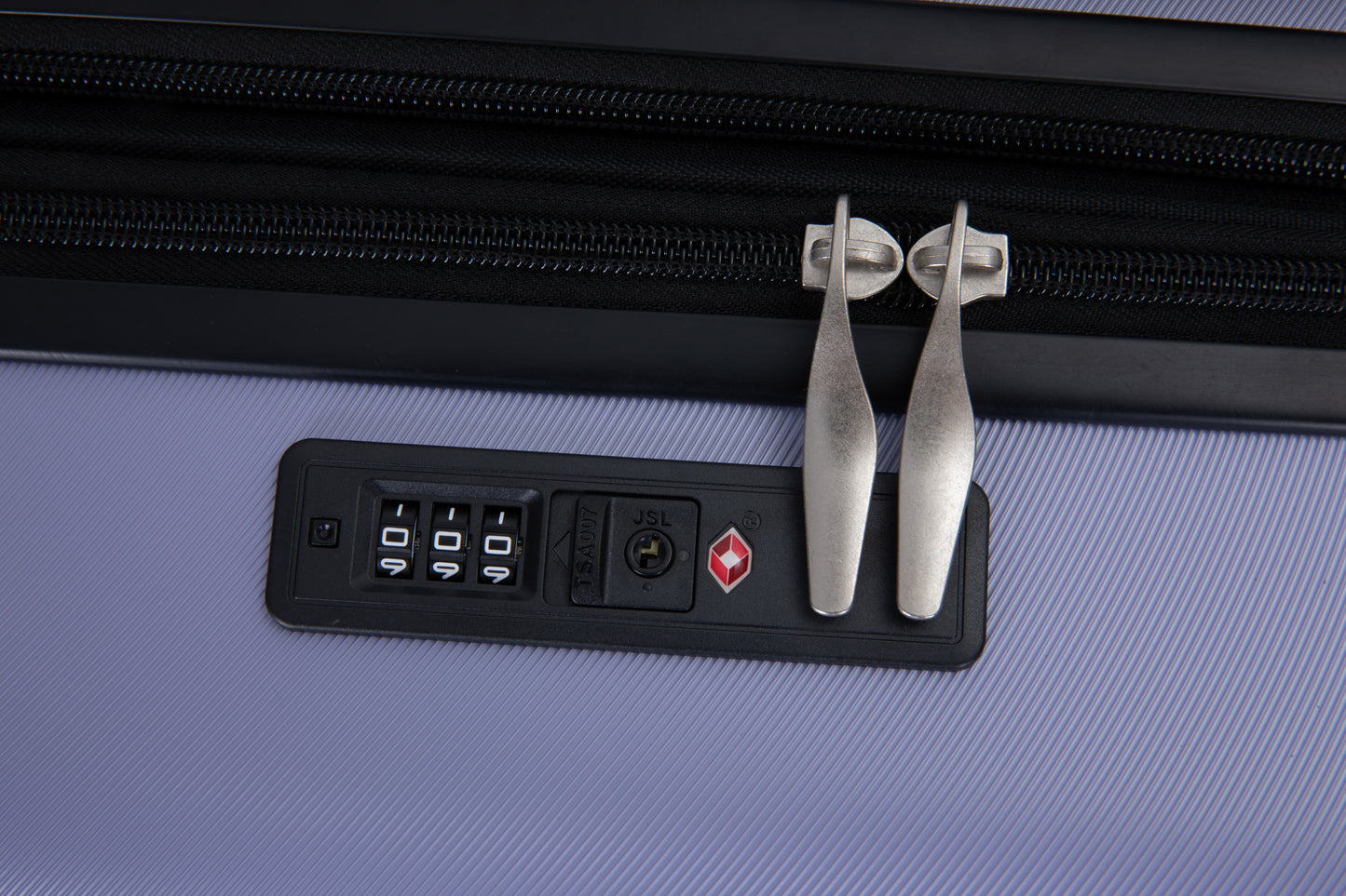 Luggage set of 5 pieces, expandable hard PC luggage set with TSA lock for rotating wheels, lightweight rolling luggage for men and women, Light Purple