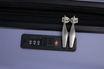 Luggage set of 5 pieces, expandable hard PC luggage set with TSA lock for rotating wheels, lightweight rolling luggage for men and women, Light Purple