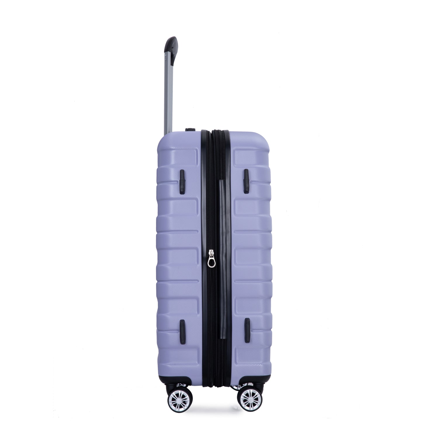 Luggage set of 5 pieces, expandable hard PC luggage set with TSA lock for rotating wheels, lightweight rolling luggage for men and women, Light Purple
