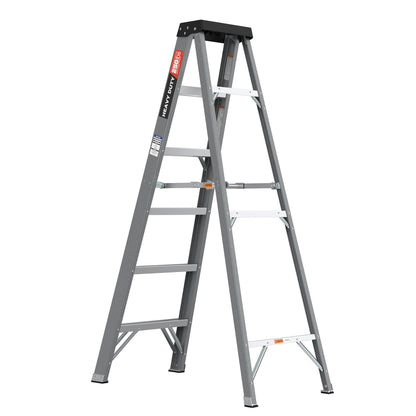 Fibreglass Step Ladder 6-Step 250lbs Gray