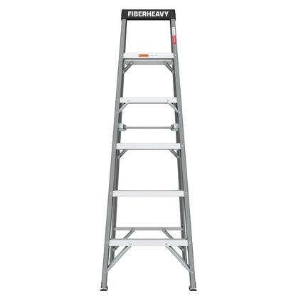 Fibreglass Step Ladder 6-Step 250lbs Gray