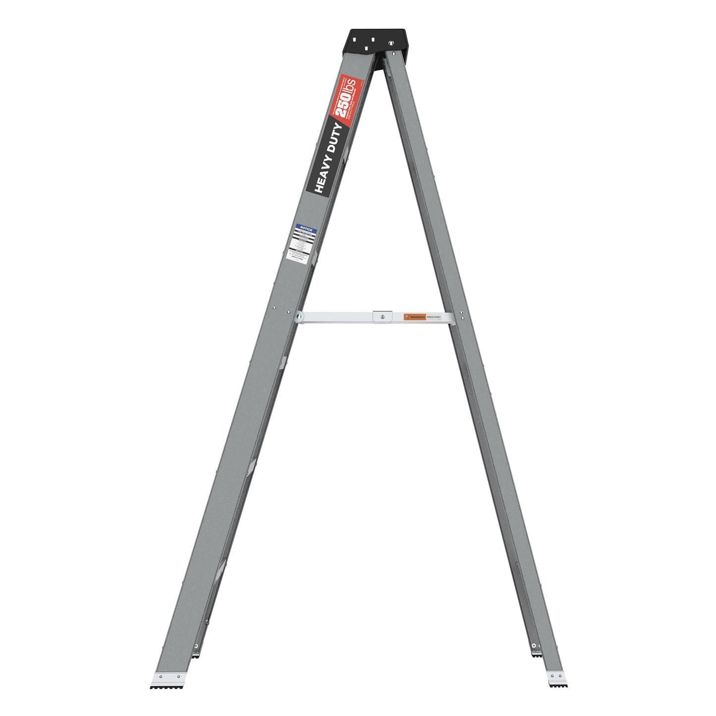 Fibreglass Step Ladder 6-Step 250lbs Gray