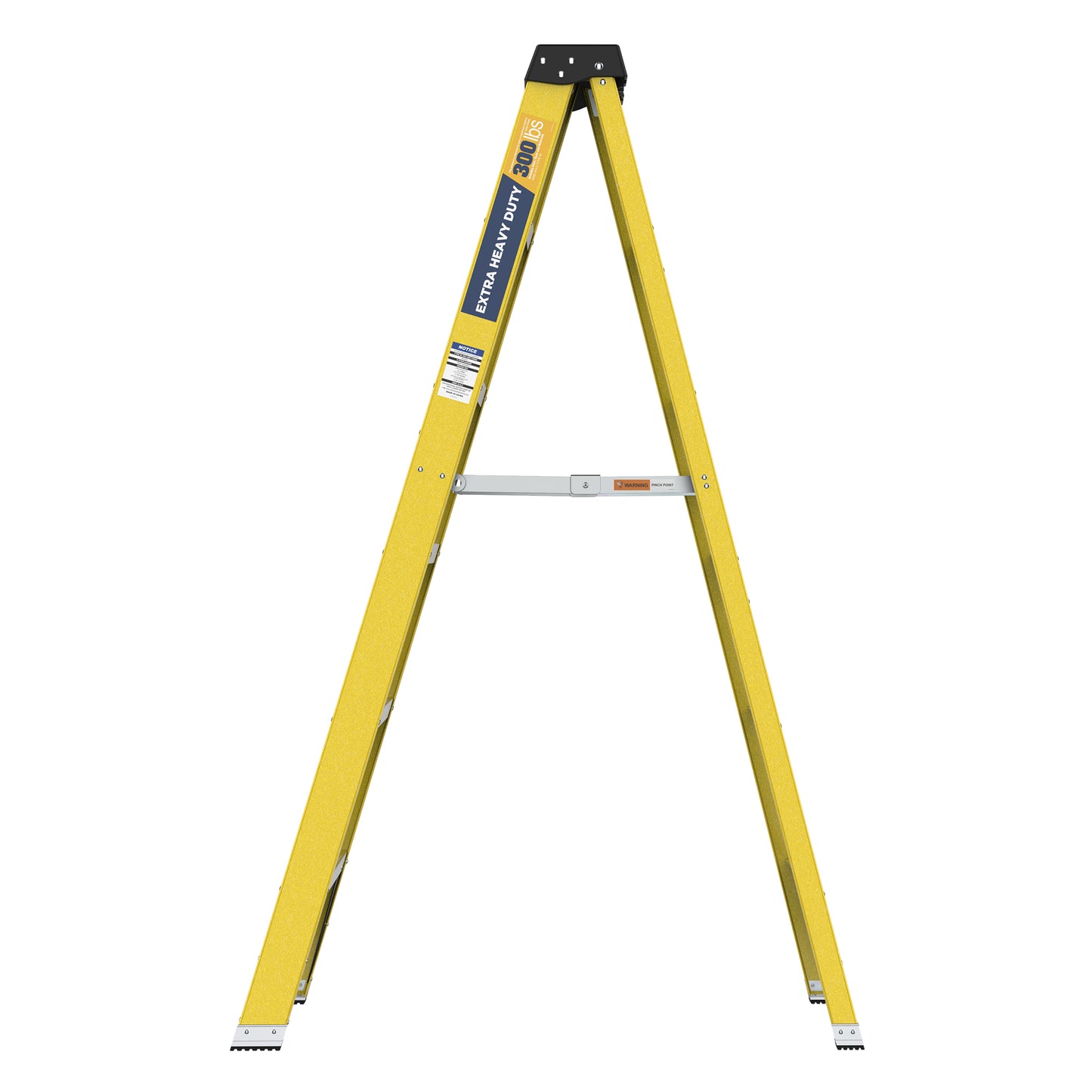 Fiberglass Step Ladder 6-Step 300LBS Yellow