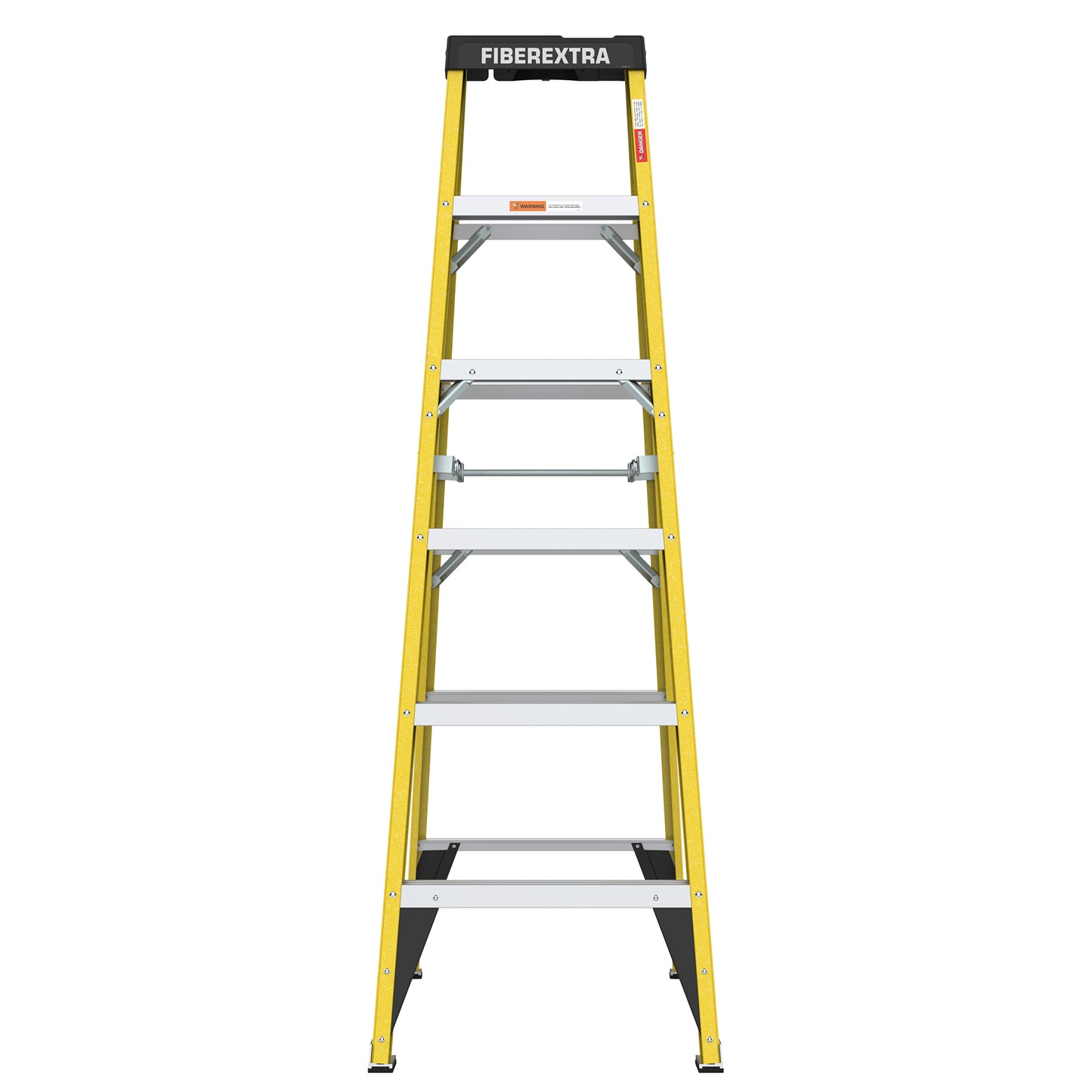 Fiberglass Step Ladder 6-Step 300LBS Yellow