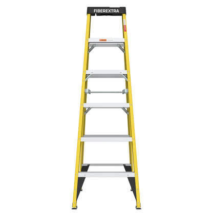Fiberglass Step Ladder 6-Step 300LBS Yellow