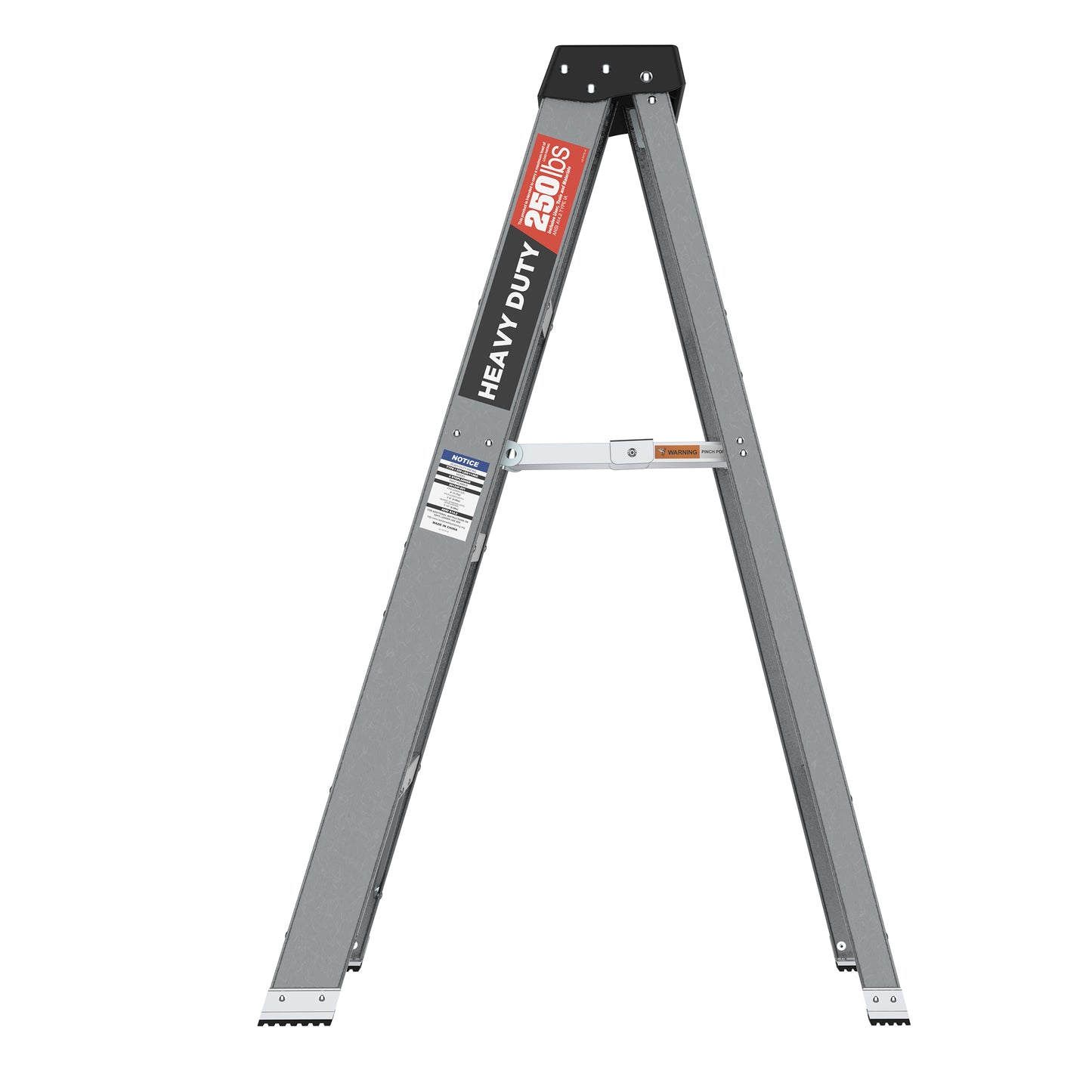 Fiberglass Step Ladder 4-Step 250lbs Gray