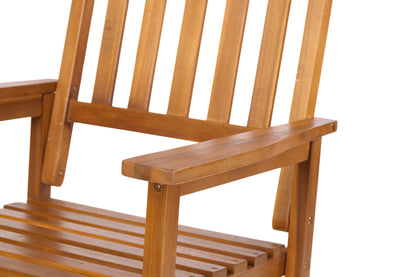 Acacia Wood Outdoor Rocking Chiar, Patio Rocker for Front Porch, Deck, Indoor