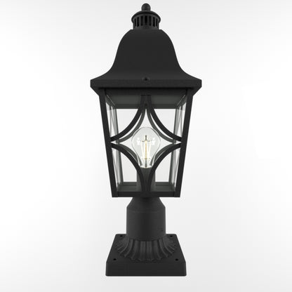 Outdoor Post Lights Lamp Post Light Fixture, Waterproof Aluminum Housing with Glass, Fence Post Deck Lighting for Garden, Patio, Pathway (2 pack)