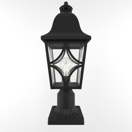 Outdoor Post Lights Lamp Post Light Fixture, Waterproof Aluminum Housing with Glass, Fence Post Deck Lighting for Garden, Patio, Pathway (2 pack)