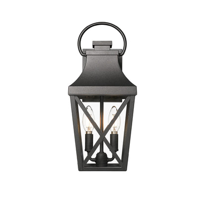 Outdoor Wall Lights, Porch Lights, Waterproof Outdoor Wall Sconce, Exterior Light Fixture Matte Black with Clear Glass Shade for Garage Patio Front Door Balcony (1 pack)