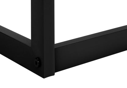 Ladder, Step Stool, Bedroom, Kitchen, Black Metal, Dark Taupe Laminate, Contemporary