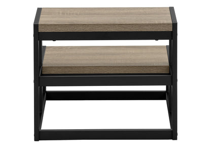 Ladder, Step Stool, Bedroom, Kitchen, Black Metal, Dark Taupe Laminate, Contemporary