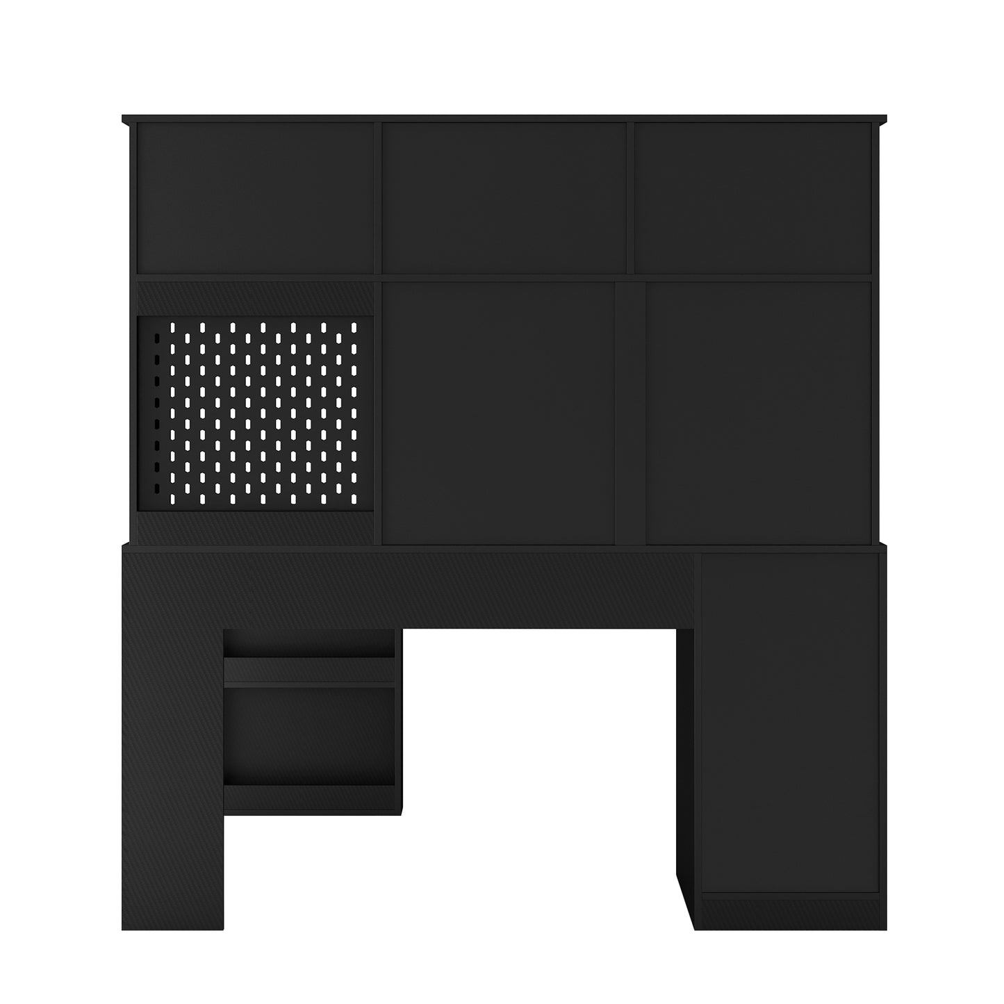 L Shaped Desk with Charger,Computer Desk with Drawers,Bookshelf,Modern Corner Desk,Home Office Desk,L-Shaped Study Table Writing Desk,Carbon fiber Gaming Computer Desk with Storage,Black