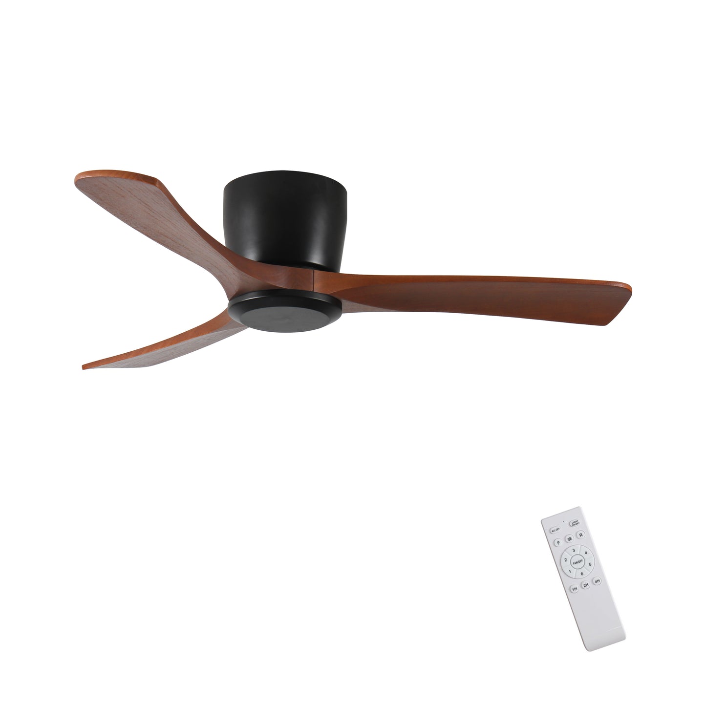 42 Inch Ceiling Fan no light with Remote Control, Low Profile Flush Mount Ceiling Fan without Light,Noiseless Reversible DC Motor with Time