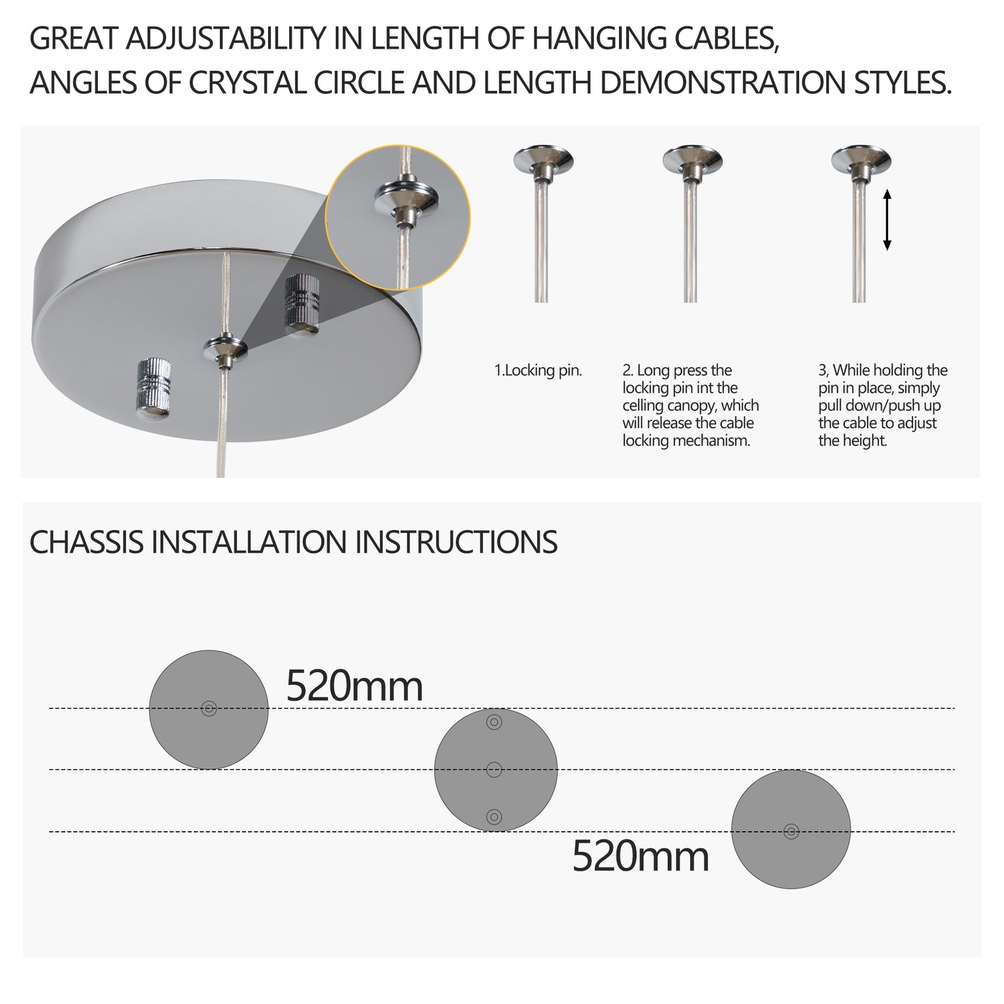 36-inch Modern Wave LED Crystal Chandelier - Adjustable Color Temperature 3000K/4000K/6000K - Adjustable Height - Elegant Chandelier for Living Room and Luxurious Space